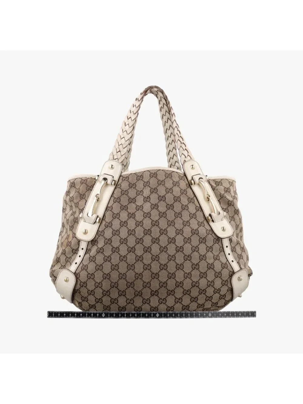 Gucci Pelham Hobo Brown White Canvas Leather